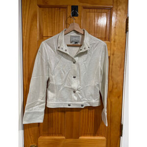 Versace Jeans Couture Metallic Cropped Jacket Medusa Buttons Italy XS
